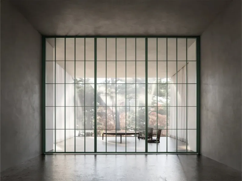 Porta per interni Japo Rototraslante in vetro e alluminio di ADL