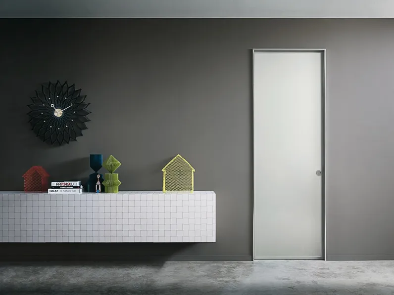Porta per interni L41 Scorrevole a scomparsa in legno laccato di Lualdi