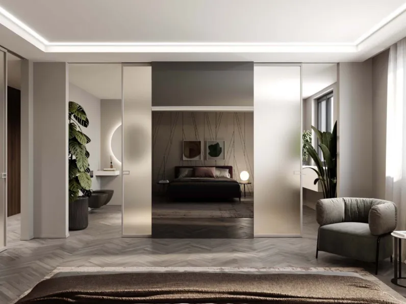 Porta per interni scorrevole Less di Movi