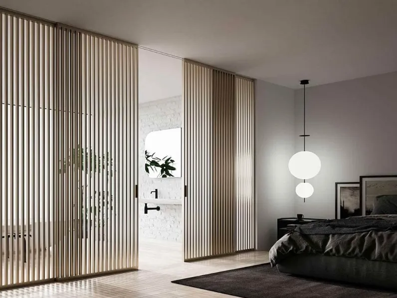 Porta per interni Line Scorrevole in vetro e alluminio di ADL