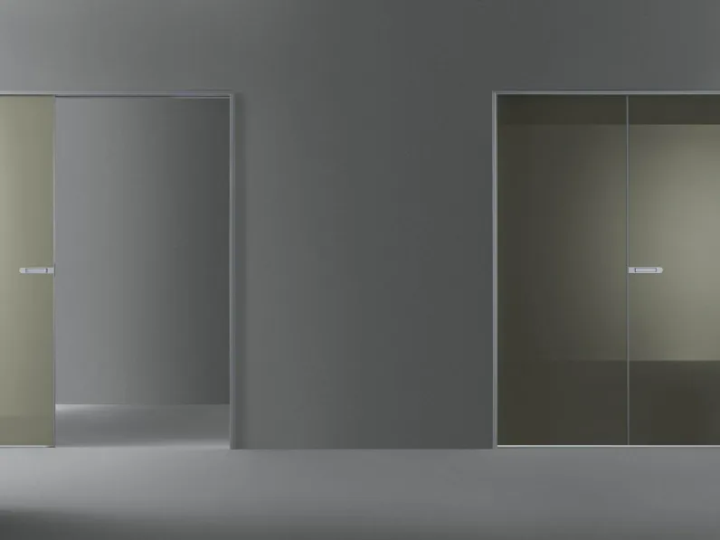 Porta per interni Link+ Scorrevole in vetro laguna di Rimadesio