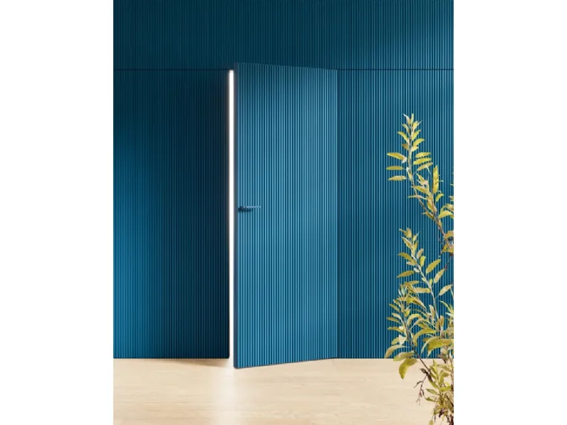 Porta per interni Nodoor in legno Cannettato Blu di Effebiquattro
