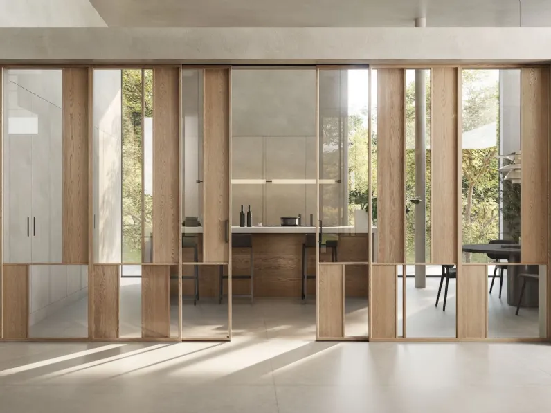 Porta per interni Noi in vetro e legno di Garofoli