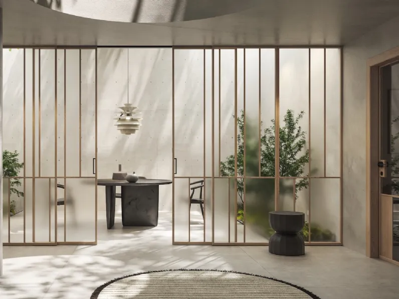 Porta per interni Noi in vetro con telaio in legno di Garofoli