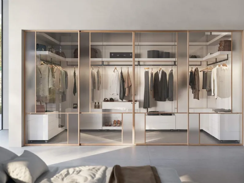 Porta per interni Noi in vetro con telaio in legno di Garofoli