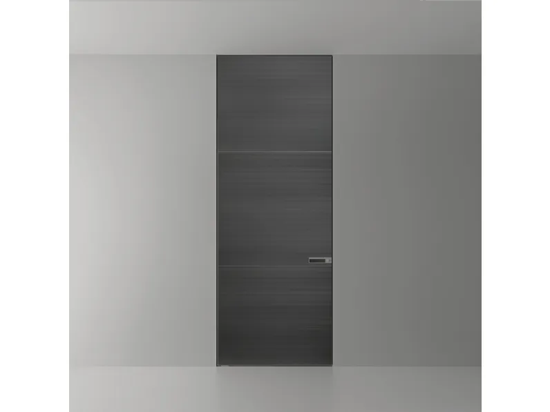 Porta per interni a filo muro Radius Grigio Scuro di Rimadesio