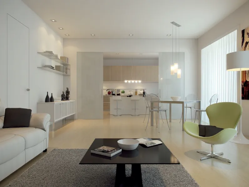 Porta per interni con ante scorrevoli in vetro satinato Rasovitra 03 di RasoParete