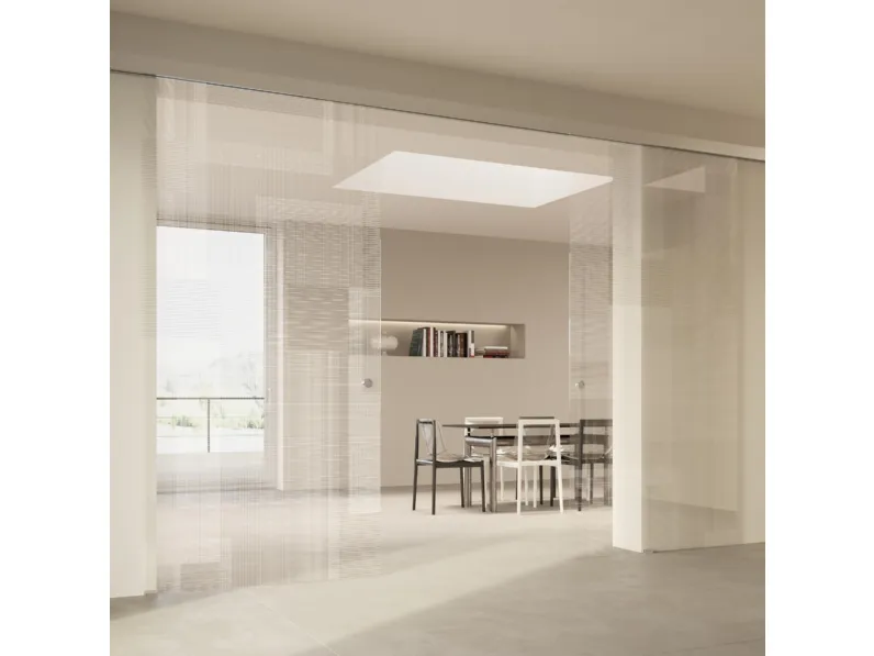 Porta per interni Scenario Visio Bit 03 Trasparente di Ferrero Legno