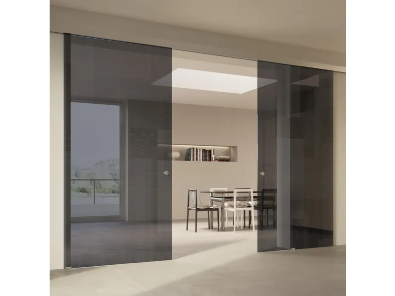 Porta per interni Scenario Visio Bit 03 Trasparente di Ferrero Legno