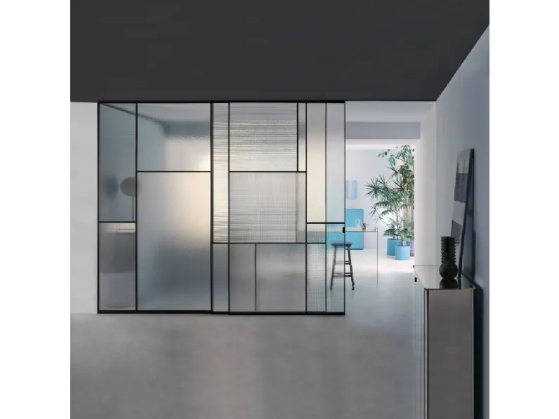 Porta per interni Sherazade Slide Patchwork di Glas Italia