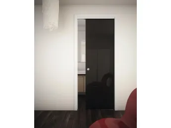 La porta interna scorrevole Sinthesy Light Song Nero di Foa unisce eleganza e funzionalità.