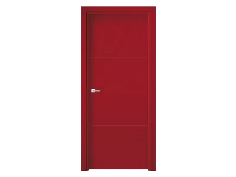 Porta per interni Soffio Grecale in laccato Rosso di Ideal Door