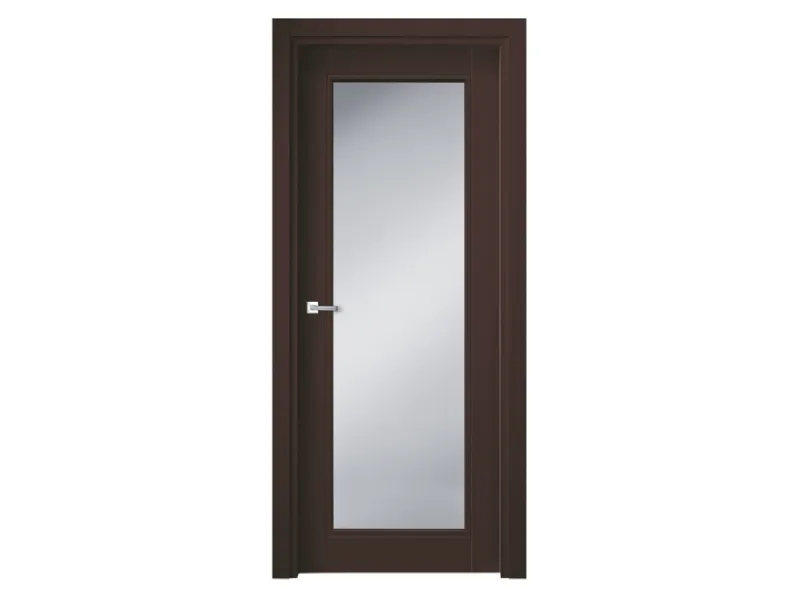 Porta per interni Soffio Libeccio in laccato con vetro di Ideal Door