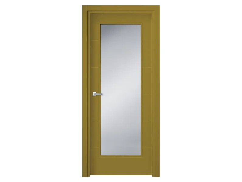 Porta per interni Soffio Maestrale in laccato con vetro di Ideal Door
