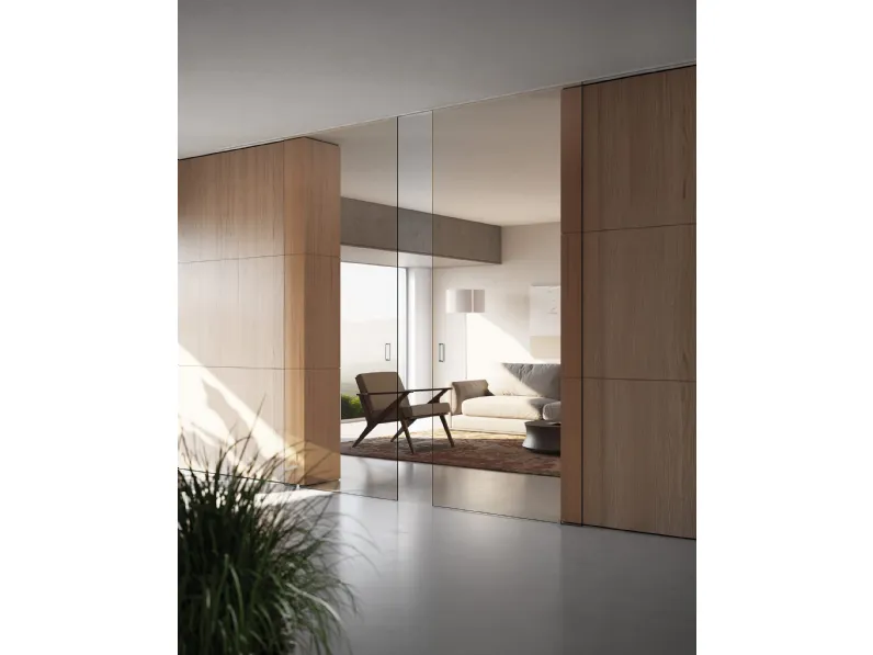 Porta per interni scorrevole Space Bronzo di Foa