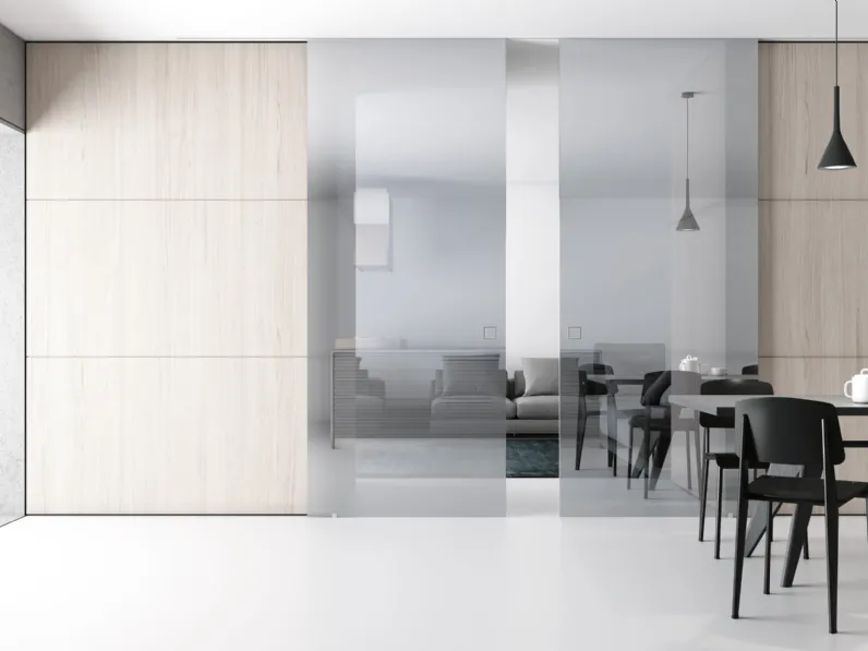 Porta per interni scorrevole Space Supersilver di Foa