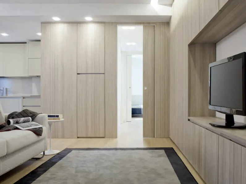 Porta scorrevole per interni Syntesis Line Legno di Eclisse