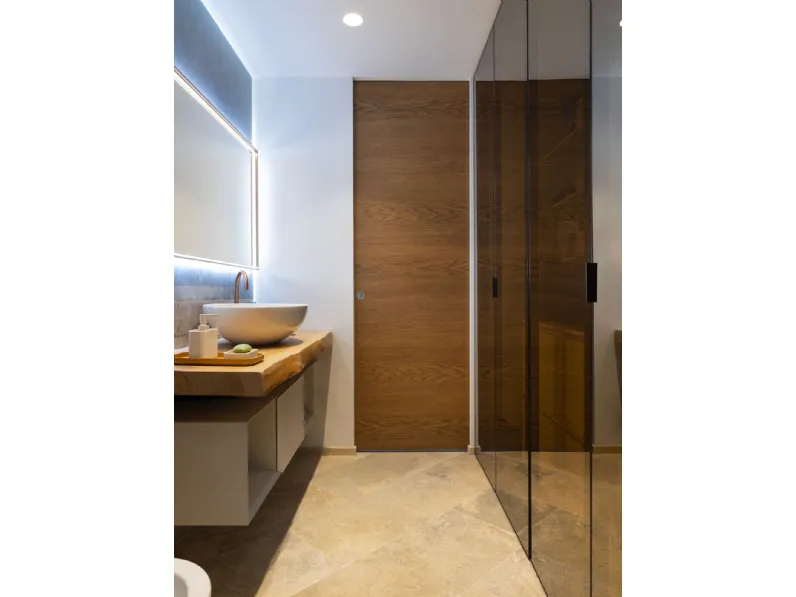 Porta scorrevole per interni Syntesis Line Legno di Eclisse