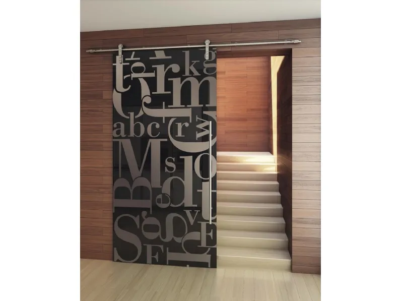 Porta per interni scorrevole Tekno Uno Littera di Foa