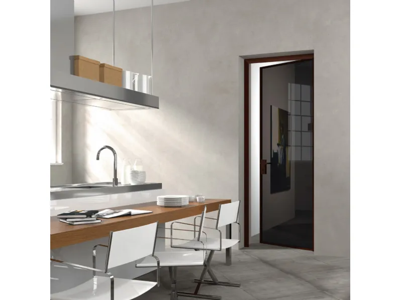 Porta per interni battente in vetro Thesi di Movi