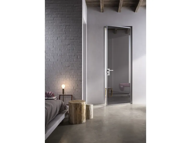 Porta per interni battente in vetro Thesi di Movi