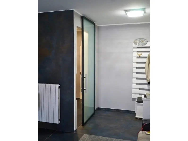 Porta per interni in vetro con cornice in legno di Farm Legno