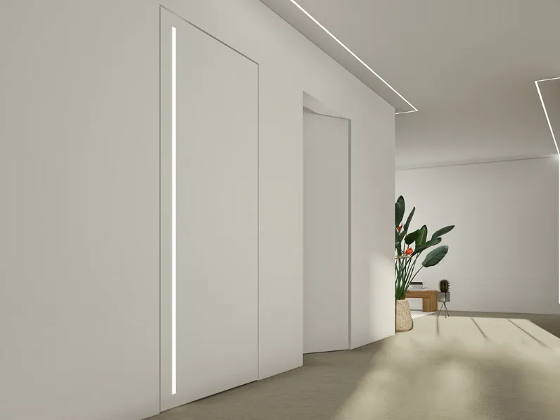 Porta per interni a filo muro con led XDoor di Staino & Staino