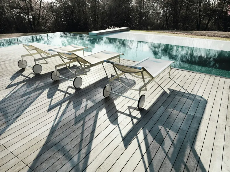 Lettino da giardino 1966 Adjustable Chaise Lounge di Knoll