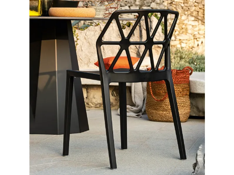 Sedia impilabile Alchemia di Connubia Outdoor