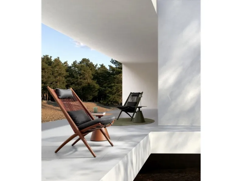 Poltroncina e Tavolino Aloha in tessuto e alluminio di Bizzotto