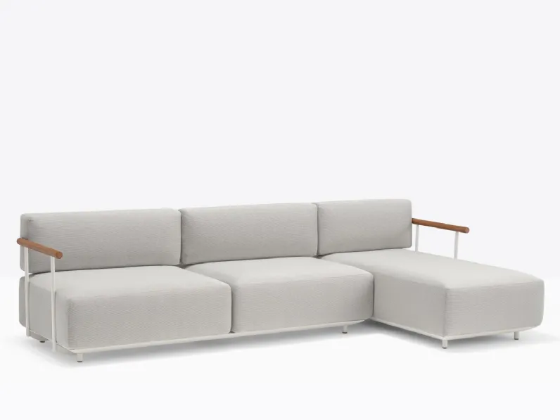 Divano in tessuto imbottito componibile con struttura in alluminio Arki-sofa di Pedrali