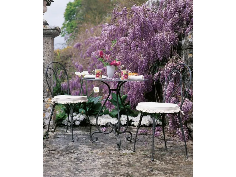 Tavolo e Sedie Aurora in ferro battuto di Unopiu