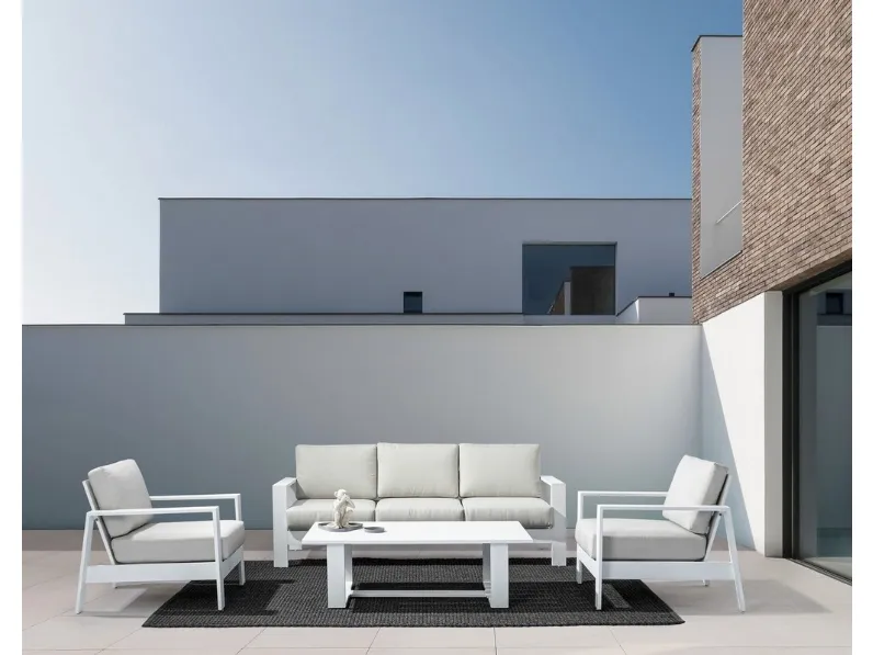 Arredo da esterno in alluminio e tessuto Baltic di Bizzotto