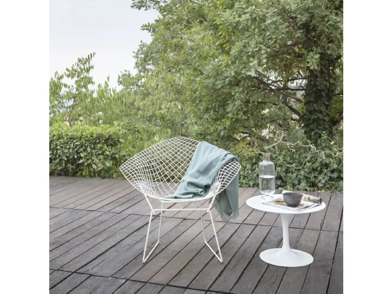 Poltroncina da giardino Bertoia Diamond Chair di Knoll