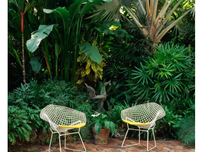 Poltroncina da giardino Bertoia Diamond Chair Outdoor di Knoll