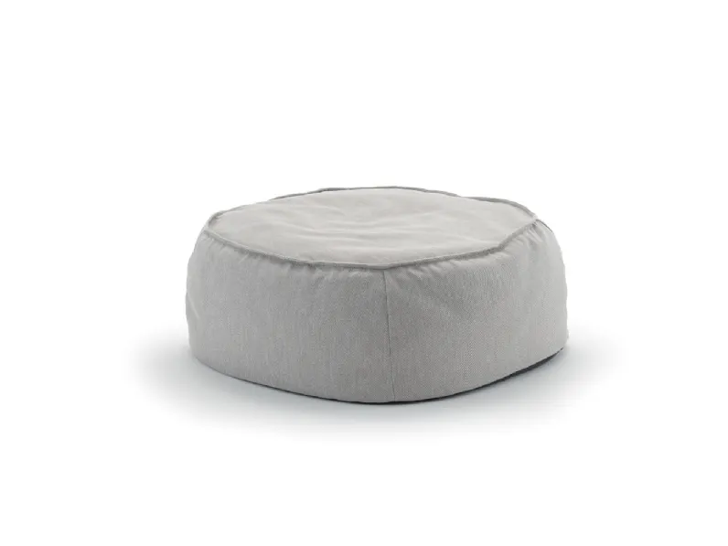 Pouf tavolino Bill in tessuto grigio di La Seggiola