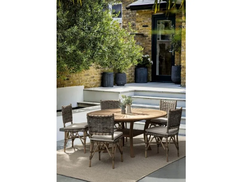 Tavolo rotondo in teak Maryland di Bizzotto