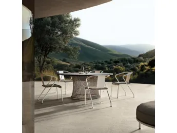 Sedia in metallo Calipso Cord di Flexform