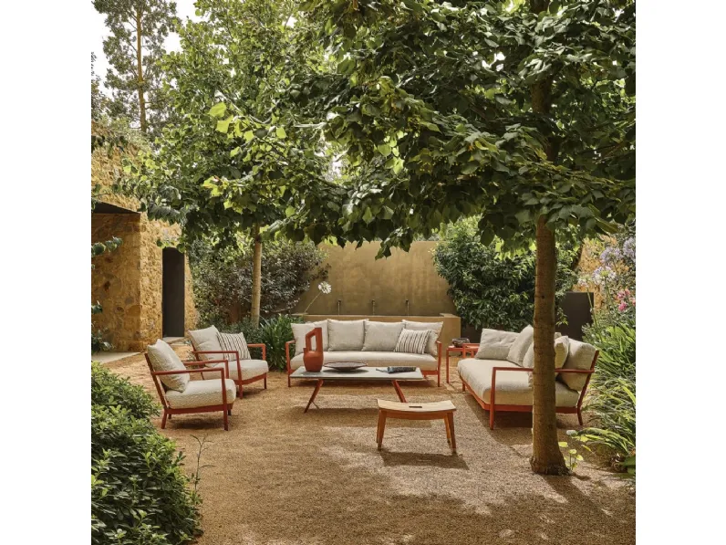 Divano in alluminio Camargue di Flexform