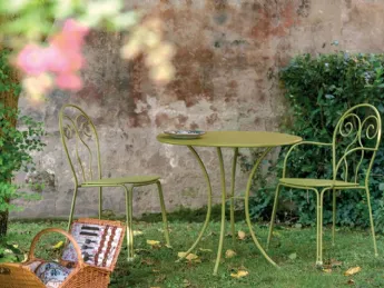 Salotto da giardino in rattan set da esterno con poltrone e tavolo Val