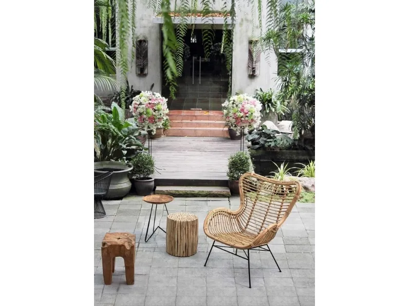 Poltrona in rattan Casilda di Bizzotto