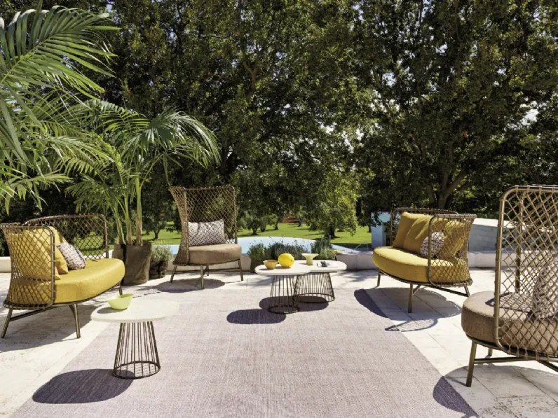 Charme arredo da esterno in metallo e tessuto imbottito di Roberti