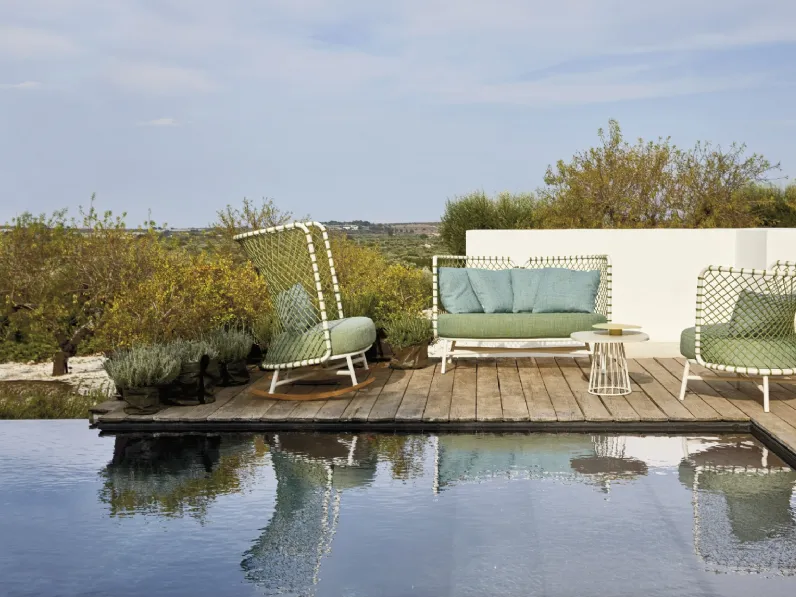 Charme arredo da esterno in metallo e tessuto imbottito di Roberti