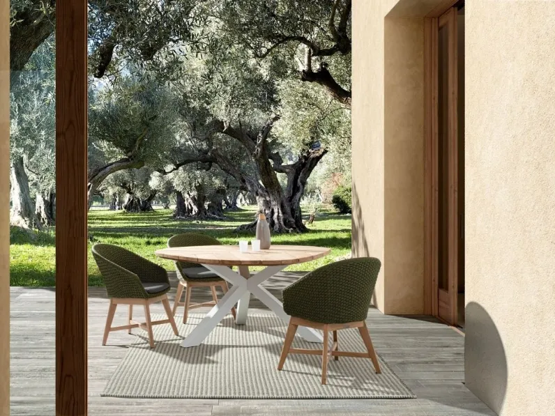 Sedia in corda e teak Coachella di Bizzotto