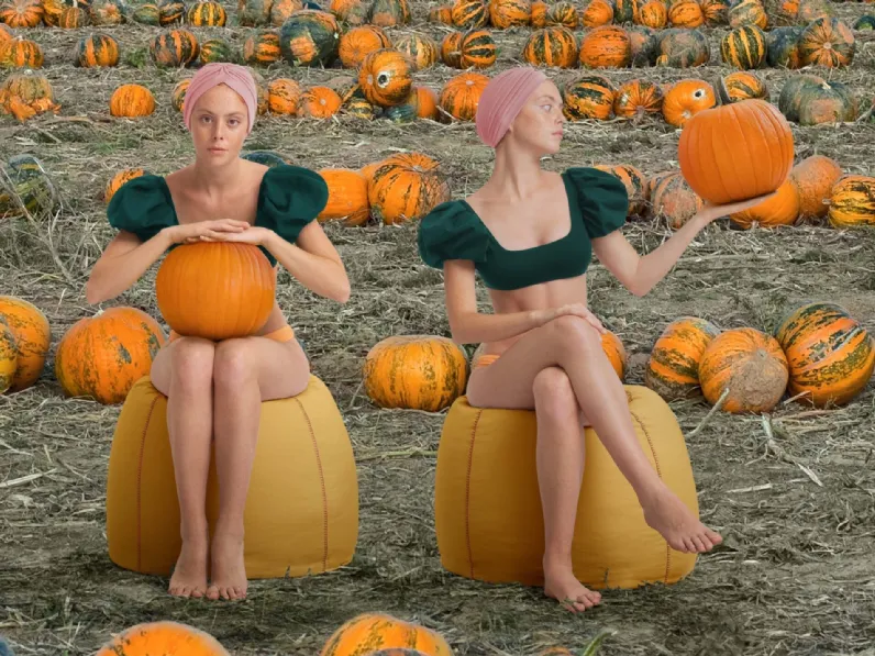 Pouf da esterno Costuras Ball di Diabla