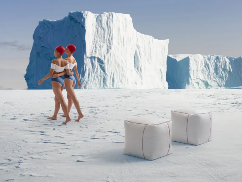 Pouf da esterno Costuras Ball di Diabla