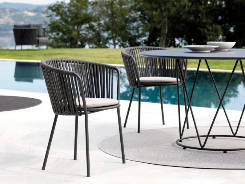 Sedia Daisy Rope in corda e metallo di Vermobil