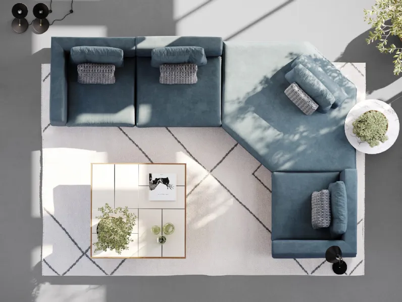 Divano componibile in tessuto Embrace di Braid