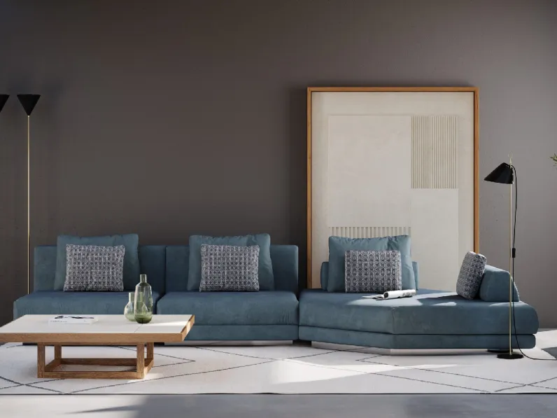 Divano componibile in tessuto Embrace di Braid