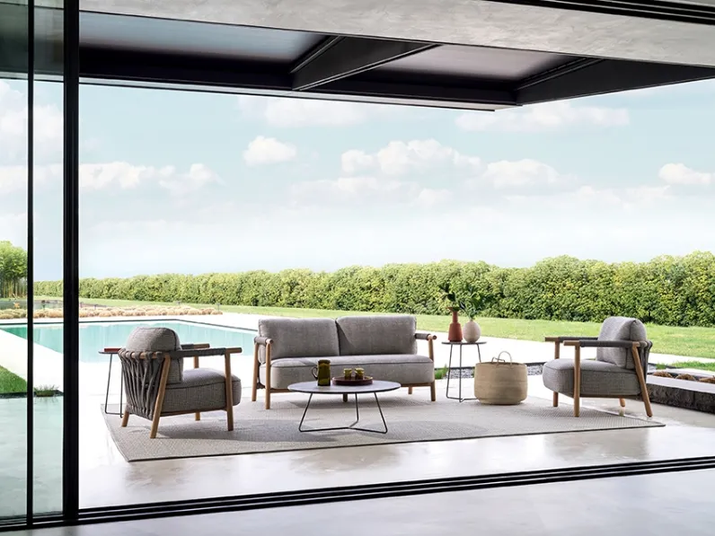 Divano Nathy in tessuto e legno di Ditre Italia